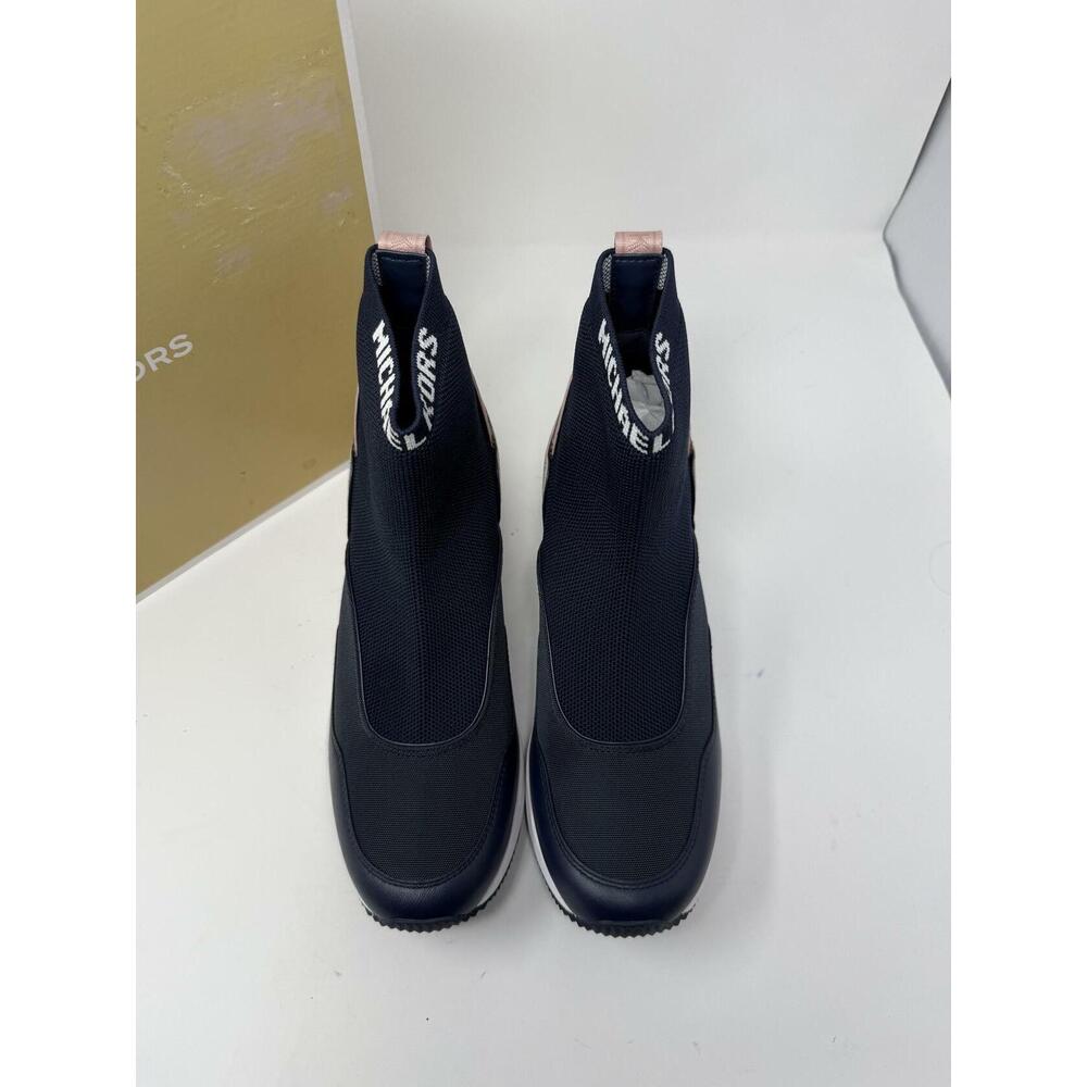 Michael Kors Women's Slip-On Logo Sock Navy Multicolor Sneakers 7.5 - Picture 5 of 6